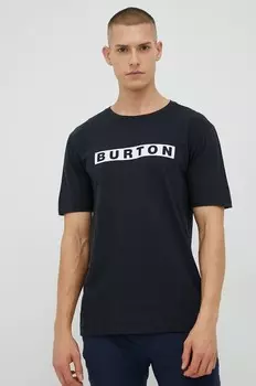 Хлопковая футболка Burton, черный