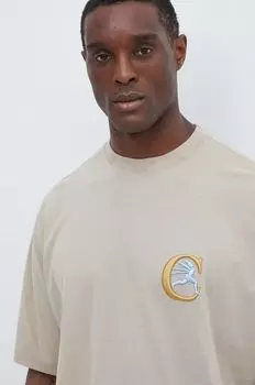 Хлопковая футболка Champion, коричневый