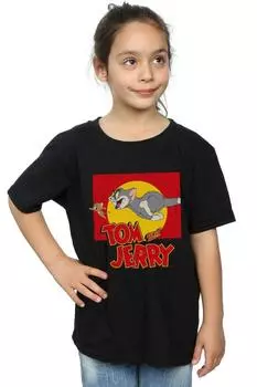 Хлопковая футболка Chase Scene Tom & Jerry, черный