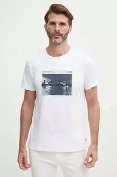 Хлопковая футболка CIEL Pepe Jeans, белый