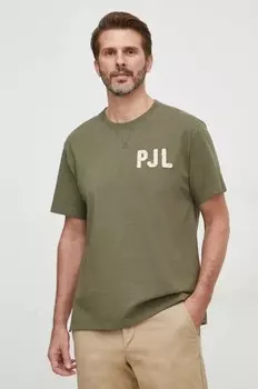 Хлопковая футболка COLDEN Pepe Jeans, зеленый