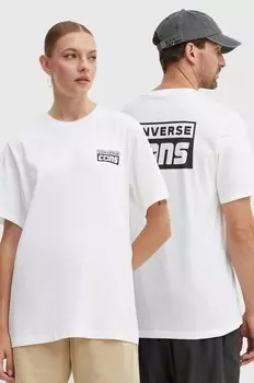 Хлопковая футболка Converse, белый