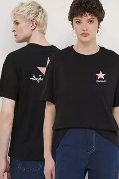 Хлопковая футболка Converse, черный