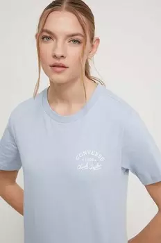 Хлопковая футболка Converse, синий