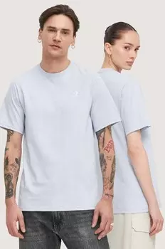 Хлопковая футболка Converse, синий