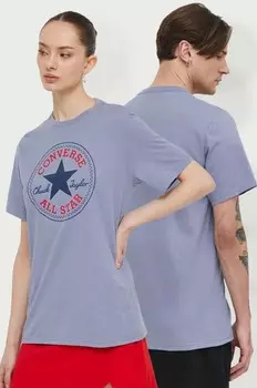 Хлопковая футболка Converse, синий