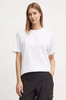 Хлопковая футболка Dkny, белый
