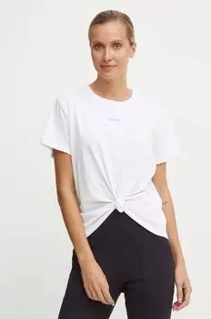 Хлопковая футболка Dkny, белый