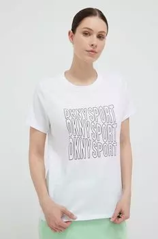 Хлопковая футболка Dkny, белый