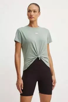 Хлопковая футболка Dkny, зеленый