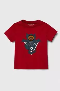 Хлопковая футболка для детей Guess, красный