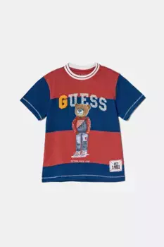 Хлопковая футболка для детей Guess, красный