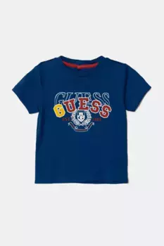 Хлопковая футболка для детей Guess, синий
