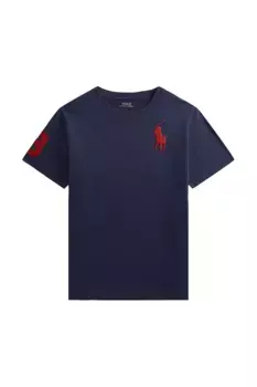 Хлопковая футболка для детей Polo Ralph Lauren, темно-синий
