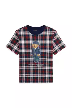 Хлопковая футболка для детей Polo Ralph Lauren, гранатовый