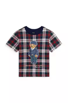 Хлопковая футболка для детей Polo Ralph Lauren, гранатовый
