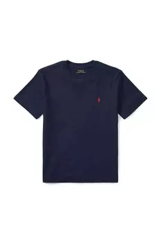 Хлопковая футболка для детей Polo Ralph Lauren, темно-синий