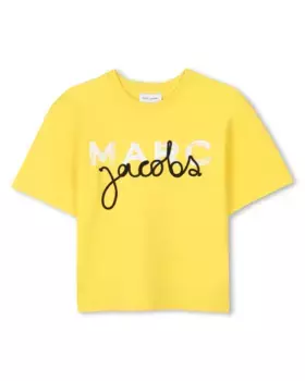Хлопковая футболка для мальчика с короткими рукавами Marc Jacobs, жёлтый
