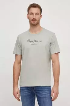 Хлопковая футболка Eggo Pepe Jeans, зеленый