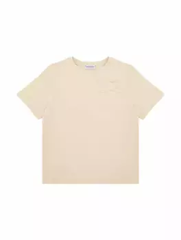 Хлопковая футболка EKD Burberry, бежевый