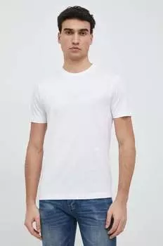 Хлопковая футболка Emporio Armani, белый