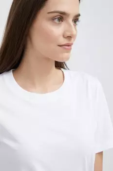 Хлопковая футболка Emporio Armani, белый