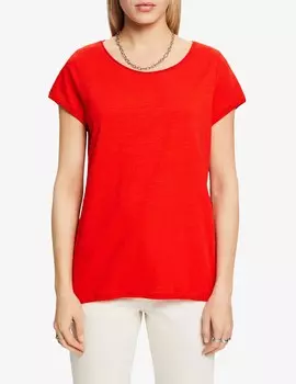 Хлопковая футболка ESPRIT, красный
