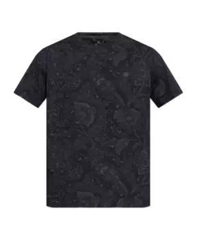 Хлопковая футболка Etro, синий