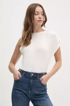 Хлопковая футболка FLEURINE Pepe Jeans, бежевый