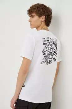 Хлопковая футболка G-Star Raw, белый