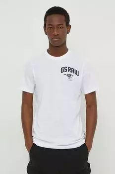 Хлопковая футболка G-Star Raw, белый