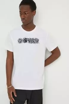 Хлопковая футболка G-Star Raw, белый
