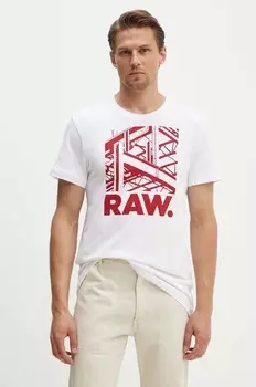 Хлопковая футболка G-Star Raw, белый