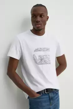 Хлопковая футболка G-Star Raw, белый