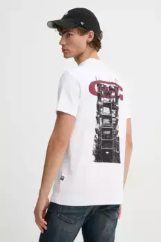 Хлопковая футболка G-Star Raw, белый