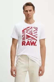 Хлопковая футболка G-Star Raw, белый