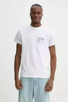Хлопковая футболка G-Star Raw, белый