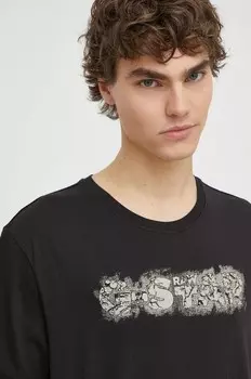Хлопковая футболка G-Star Raw, черный