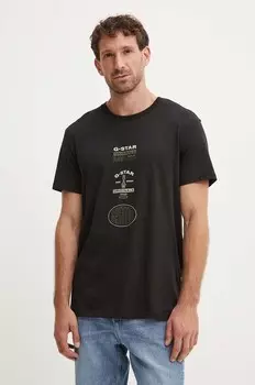 Хлопковая футболка G-Star Raw, черный