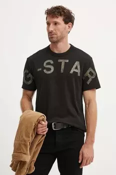 Хлопковая футболка G-Star Raw, черный