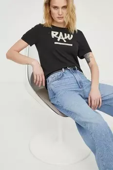 Хлопковая футболка G-Star Raw, черный