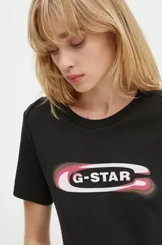 Хлопковая футболка G-Star Raw, черный