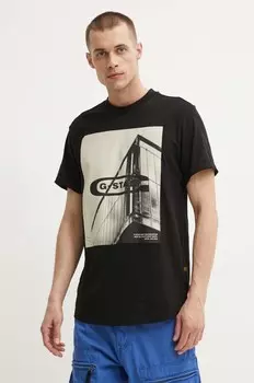 Хлопковая футболка G-Star Raw, черный