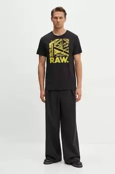 Хлопковая футболка G-Star Raw, черный
