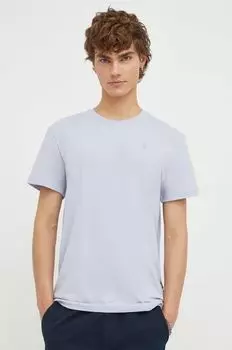 Хлопковая футболка G-Star Raw, фиолетовый