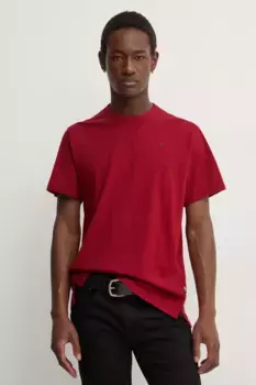 Хлопковая футболка G-Star Raw, гранатовый