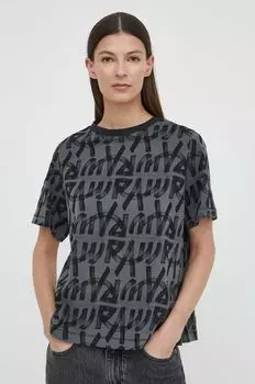 Хлопковая футболка G-Star Raw, серый