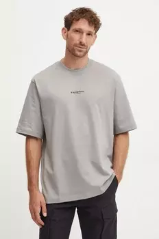 Хлопковая футболка G-Star Raw, серый