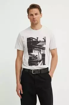 Хлопковая футболка G-Star Raw, серый