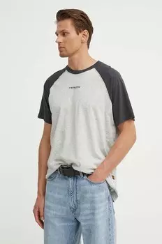 Хлопковая футболка G-Star Raw, серый